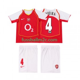 Fußballtrikots Arsenal VIEIRA 4 2004 Retro Kinder Heim Trikotsatz 2005